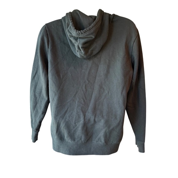 True Religion Men's Large Black Hoodie Gold Logo Pullover Sweatshirt - Picture 3 of 7